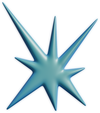 Matte 3D Spiky Element